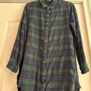 Zuzu Velvet Back Oversized Shirt